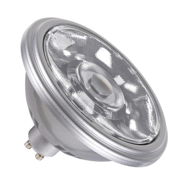 QPAR111 GU10, LED Leuchtmittel silber 12,5 W 4000 K CRI 90 10°
