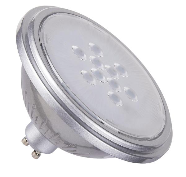 QPAR111 GU10, LED Leuchtmittel silber 7 W 3000 K CRI 90 25°