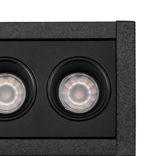 MILANDOS 6, Deckeneinbauleuchte schwarz 2700 K 45°