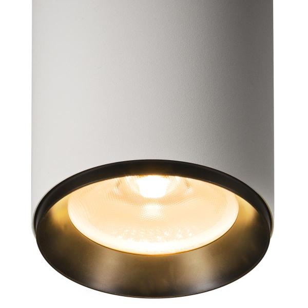 NUMINOS® XL CL, PHASE, Deckenaufbauleuchte, 2700 K, 28 Watt, Phasenabschnitt, 36°, matt weiß / matt schwarz