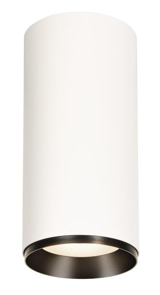 NUMINOS® XL CL, PHASE, Deckenaufbauleuchte, 4000 K, 28 Watt, Phasenabschnitt, 36°, matt weiß / matt schwarz