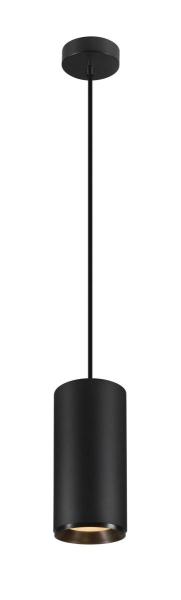 NUMINOS® XL PD, PHASE, Pendelleuchte, Pendellänge 250 cm, 2700 K, 28 Watt, 60°, Phasenabschnitt, matt schwarz