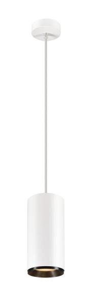 NUMINOS® XL PD, DALI, Pendelleuchte, Pendellänge 250 cm, 2700 K, 27 Watt, 60°, DALI, matt weiß / matt schwarz