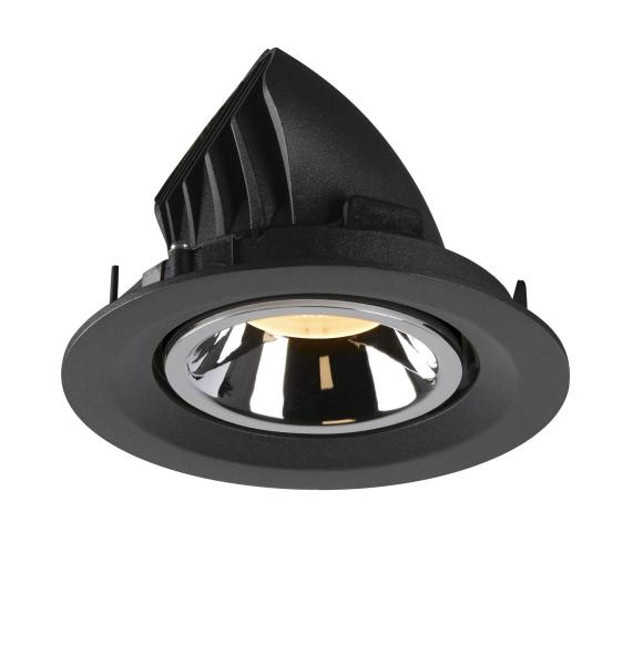 NUMINOS GIMBLE M, Deckeneinbauleuchte schwarz / chrom 3000 K 55°