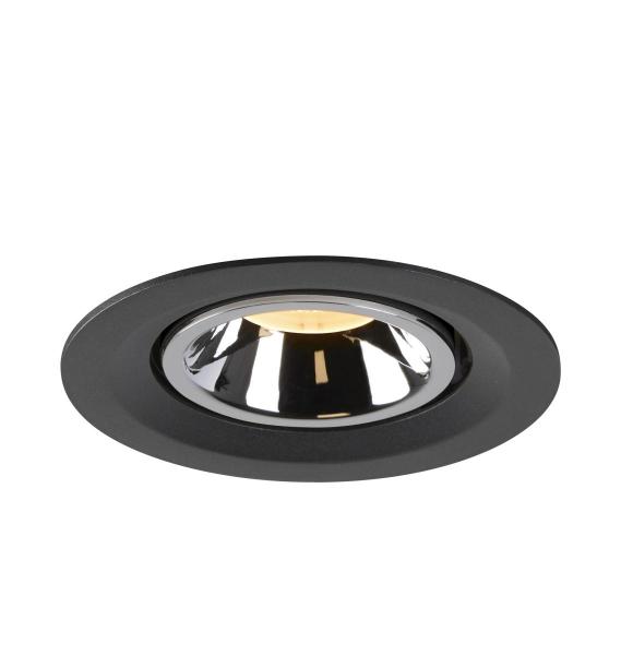 NUMINOS GIMBLE M, Deckeneinbauleuchte schwarz / chrom 3000 K 55°