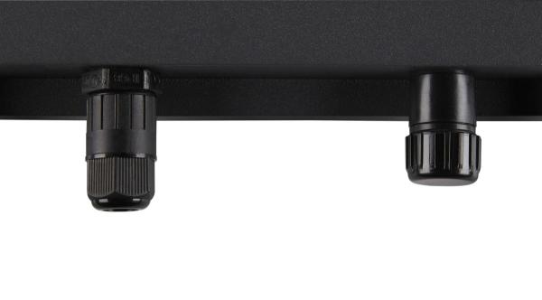 FLOODI L, Wand- und Deckenaufbauleuchte anthrazit / transparent 48 W 3000 K 100°