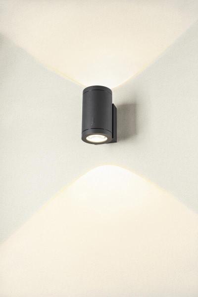 ENOLA OCULUS WL, up/down Wandaufbauleuchte anthrazit 20 W 1880/2120 lm 3000/4000 K CRI 90 100°