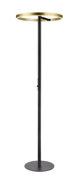 ONE STRAIGHT FL, Stehleuchte schwarz/messing 20 W 1200/1200 lm 2700/3000 K CRI 90 140°