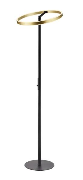 ONE STRAIGHT FL, Stehleuchte schwarz/messing 20 W 1200/1200 lm 2700/3000 K CRI 90 140°