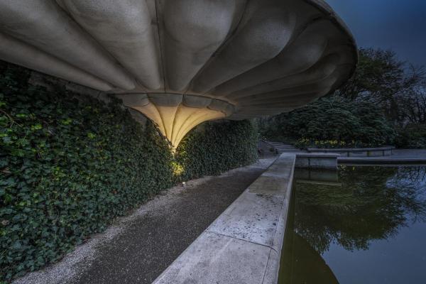 CONCRETO FL, Stehleuchte rund GU10 grau 10 W