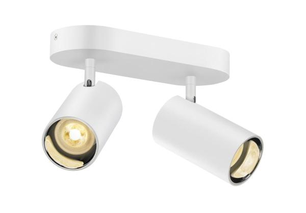 ASTO TUBE, Deckenaufbauleuchte, zylindrisch, max. 2x10 W, weiß