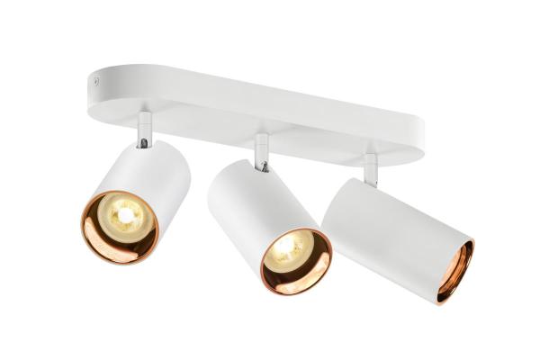 ASTO TUBE, Deckenaufbauleuchte, zylindrisch, max. 3x10 W, weiß