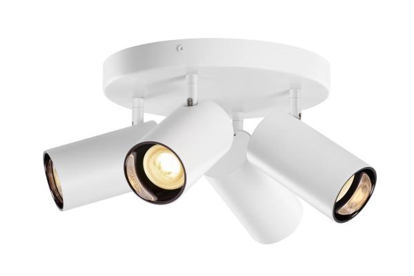 ASTO TUBE, Deckenaufbauleuchte, zylindrisch, max. 4x10 W, weiß