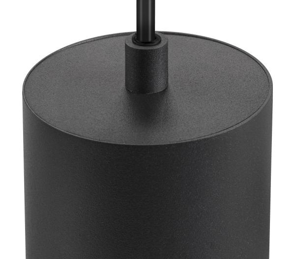 ASTO TUBE, Pendelleuchte, GU10, Pendellänge 250 cm, max. 4x10 W, schwarz