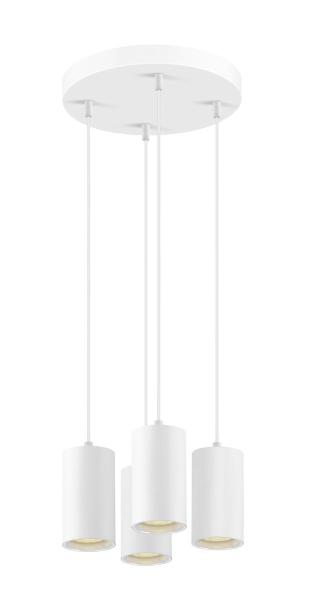 ASTO TUBE, Pendelleuchte, GU10, Pendellänge 250 cm, max. 4x10 W, weiß