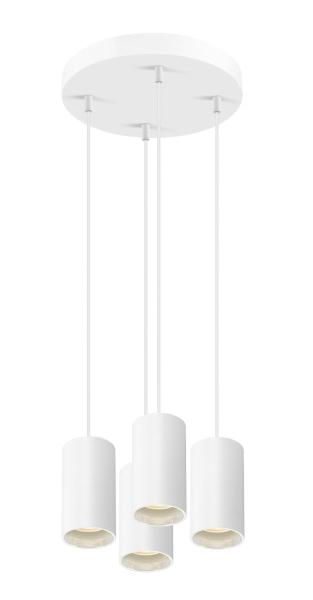 ASTO TUBE, Pendelleuchte, GU10, Pendellänge 250 cm, max. 4x10 W, weiß