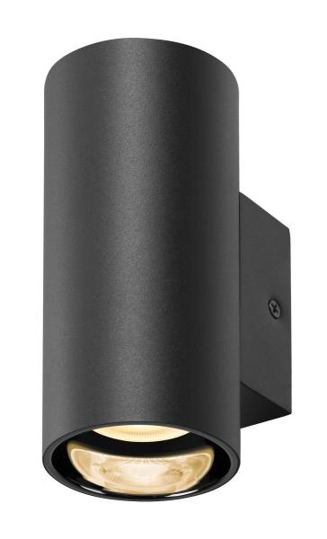 ASTO TUBE, Wandaufbauleuchte, zylindrisch, max. 1x10 W, schwarz