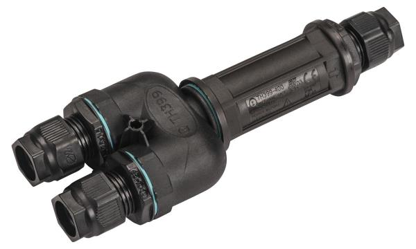 Y-Verbindungsbox, 5-polig, IP68, schwarz, DALI