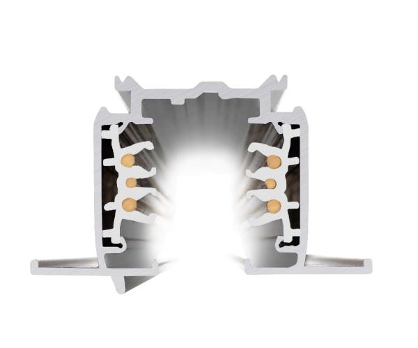 S-TRACK 3-Phasen-Einbauschiene, DALI, PHASE, 2 m, weiß