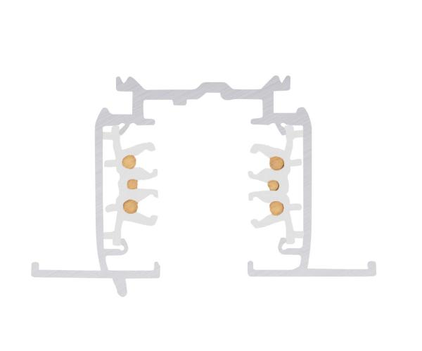 S-TRACK 3-Phasen-Einbauschiene, DALI, PHASE, 3 m, weiß