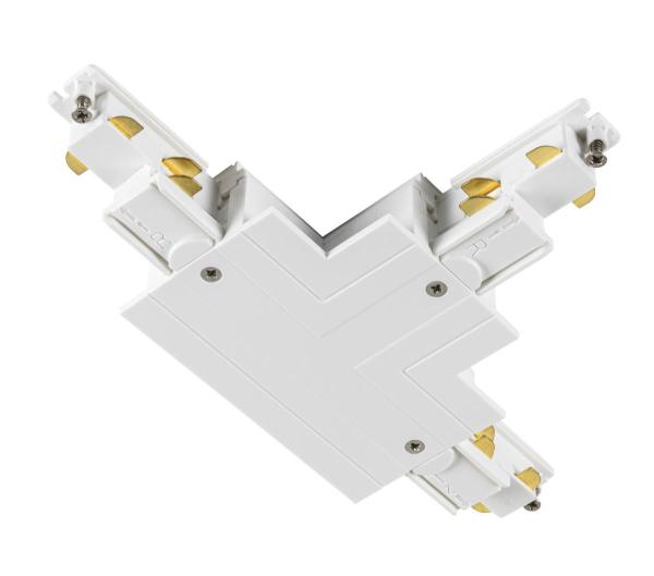 S-TRACK T-Verbinder, 3-Phasen-Einbauschiene, Erde außen rechts, mit Einspeisemöglichkeit, DALI, PHASE, weiß