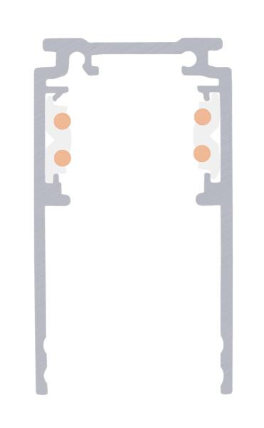 2 m Aufbauschiene tief, 48V TRACK, weiß, DALI