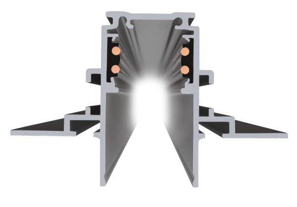 1 m Einbauschiene, 48V TRACK, schwarz, DALI