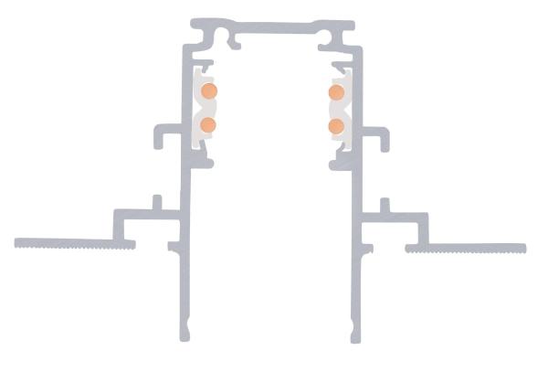1 m Einbauschiene, 48V TRACK, weiß, DALI