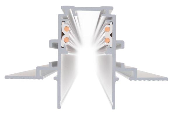 3 m Einbauschiene, 48V TRACK, weiß, DALI