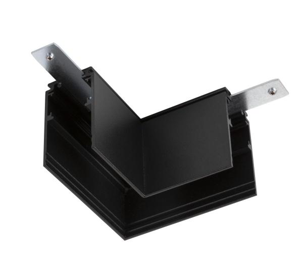 L-Verbinder, 48V TRACK, für Aufbauschiene tief, links, schwarz