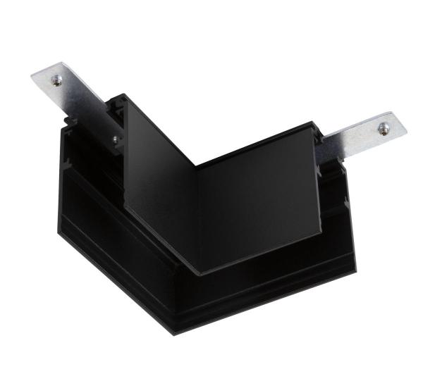 L-Verbinder mechanisch, 48V TRACK, für Aufbauschiene tief, rechts, schwarz