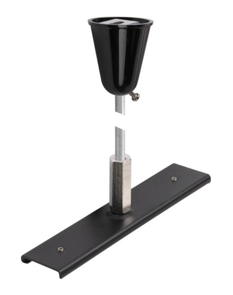 Schienenverstärkungsplatte mit Aufhängungsset, 48V TRACK, 1 m Stange, schwarz