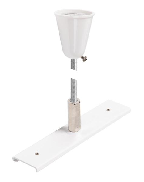 Schienenverstärkungsplatte mit Aufhängungsset, 48V TRACK, 1 m Stange, weiß