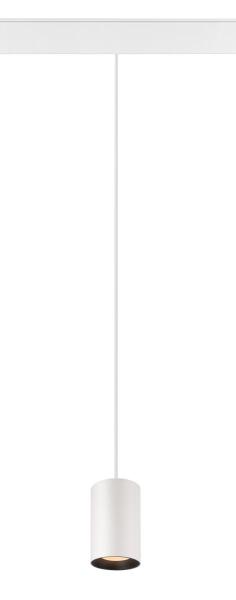 NUMINOS® XS 48V TRACK, DALI, Pendelleuchte, weiß / schwarz, 8.7 W, 640 lm, 2700 K, CRI 90, 20°