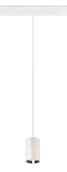 NUMINOS® XS 48V TRACK, DALI, Pendelleuchte, weiß / chrom, 8.7 W, 670 lm, 2700 K, CRI 90, 20°