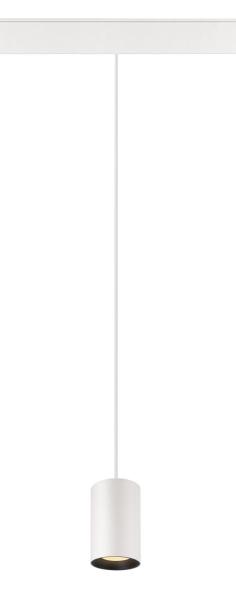 NUMINOS® XS 48V TRACK, DALI, Pendelleuchte, weiß / schwarz, 8.7 W, 670 lm, 3000 K, CRI 90, 40°