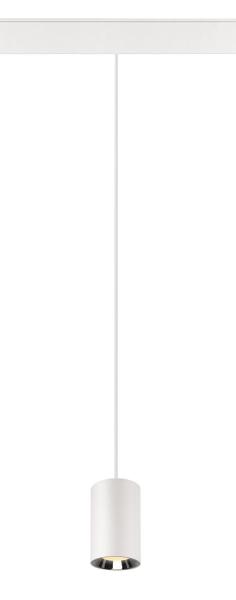 NUMINOS® XS 48V TRACK, DALI, Pendelleuchte, weiß / chrom, 8.7 W, 700 lm, 3000 K, CRI 90, 40°