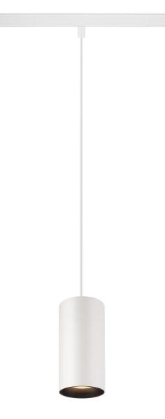 NUMINOS® S 48V TRACK, DALI, Pendelleuchte, weiß / schwarz, 16 W, 970 lm, 2700 K, CRI 90, 40°