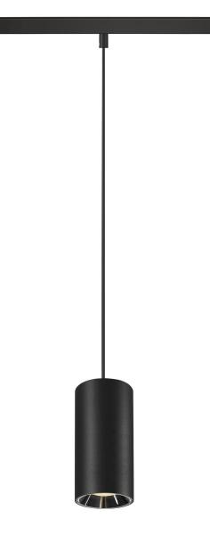 NUMINOS® S 48V TRACK, DALI, Pendelleuchte, schwarz / chrom, 16 W, 1050 lm, 3000 K, CRI 90, 55°