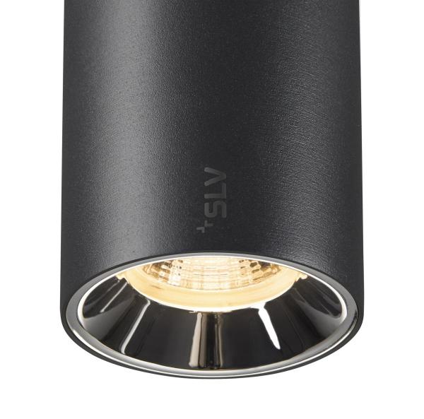 NUMINOS® S 48V TRACK, DALI, Pendelleuchte, schwarz / chrom, 16 W, 1050 lm, 3000 K, CRI 90, 55°