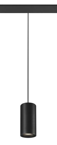 NUMINOS® S, 48V Pendelleuchte, Pendellänge 150 cm, 4000 K, 20°, DALI 2, matt schwarz