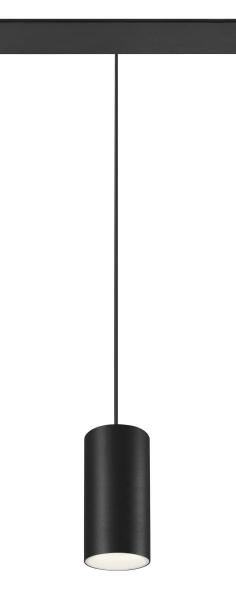 NUMINOS® S, 48V Pendelleuchte, Pendellänge 150 cm, 4000 K, 20°, DALI 2, matt schwarz / matt weiß