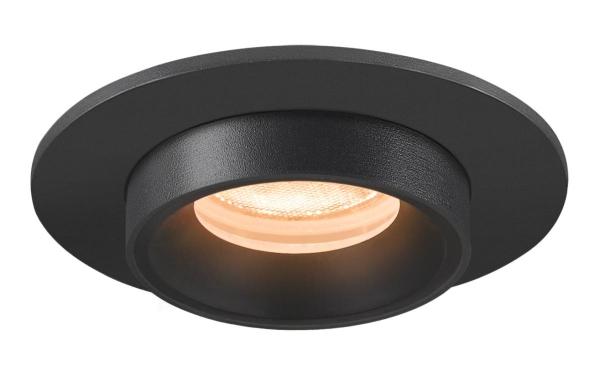 NUMINOS® PROJECTOR XS, Deckeneinbauleuchte, 2700 K, 55°, zylindrisch, schwarz / schwarz