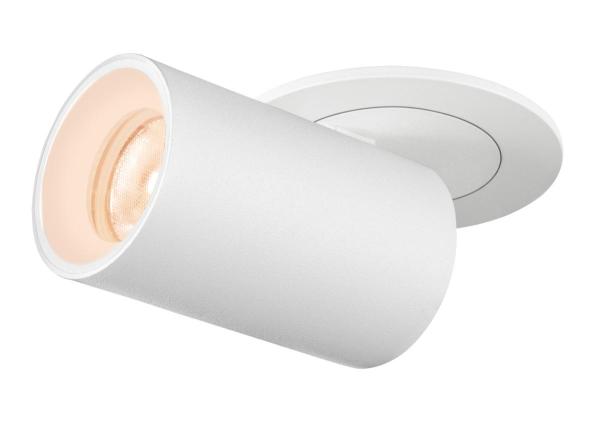NUMINOS® PROJECTOR XS, Deckeneinbauleuchte, 2700 K, 40°, zylindrisch, weiß / weiß