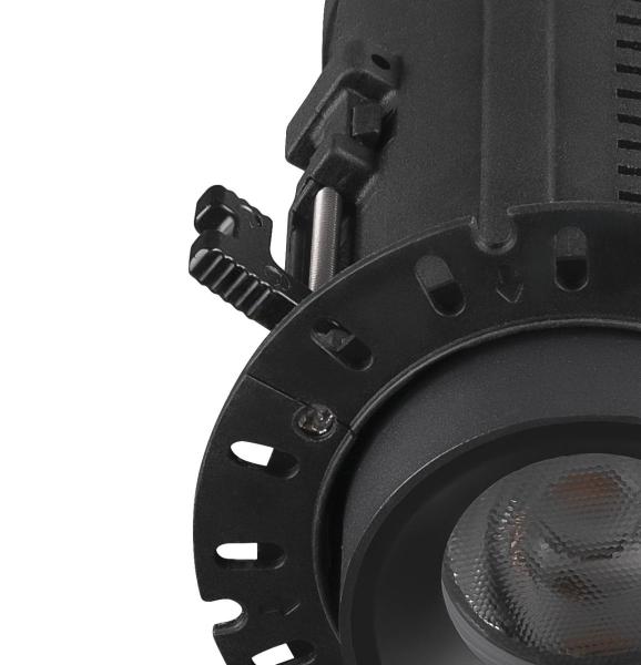 NUMINOS® PROJECTOR XS, Deckeneinbauleuchte, 3000 K, 55°, zylindrisch, schwarz / schwarz