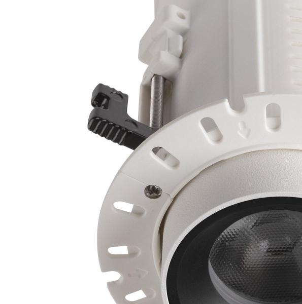 NUMINOS® PROJECTOR XS, Deckeneinbauleuchte, 3000 K, 20°, zylindrisch, weiß / schwarz