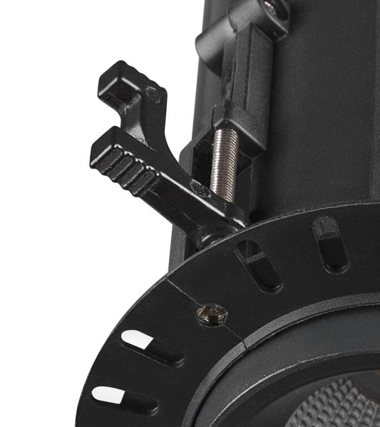 NUMINOS® PROJECTOR S, Deckeneinbauleuchte, 3000 K, 55°, zylindrisch, schwarz / schwarz