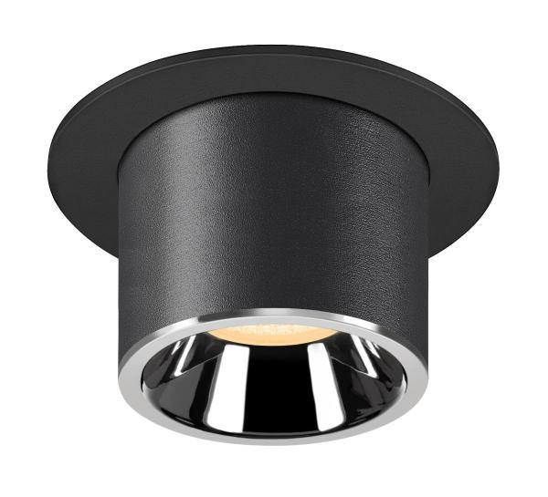 NUMINOS® PROJECTOR M, Deckeneinbauleuchte, 3000 K, 20°, zylindrisch, schwarz / chrom