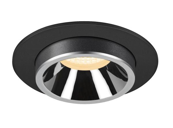 NUMINOS® PROJECTOR M, Deckeneinbauleuchte, 3000 K, 20°, zylindrisch, schwarz / chrom