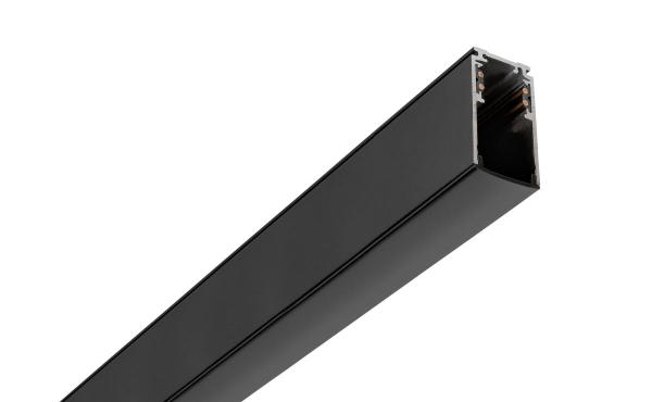 48V TRACK Schienenabdeckung, 26 mm, für Aufbauschiene tief und Einbauschiene, 2 m, schwarz